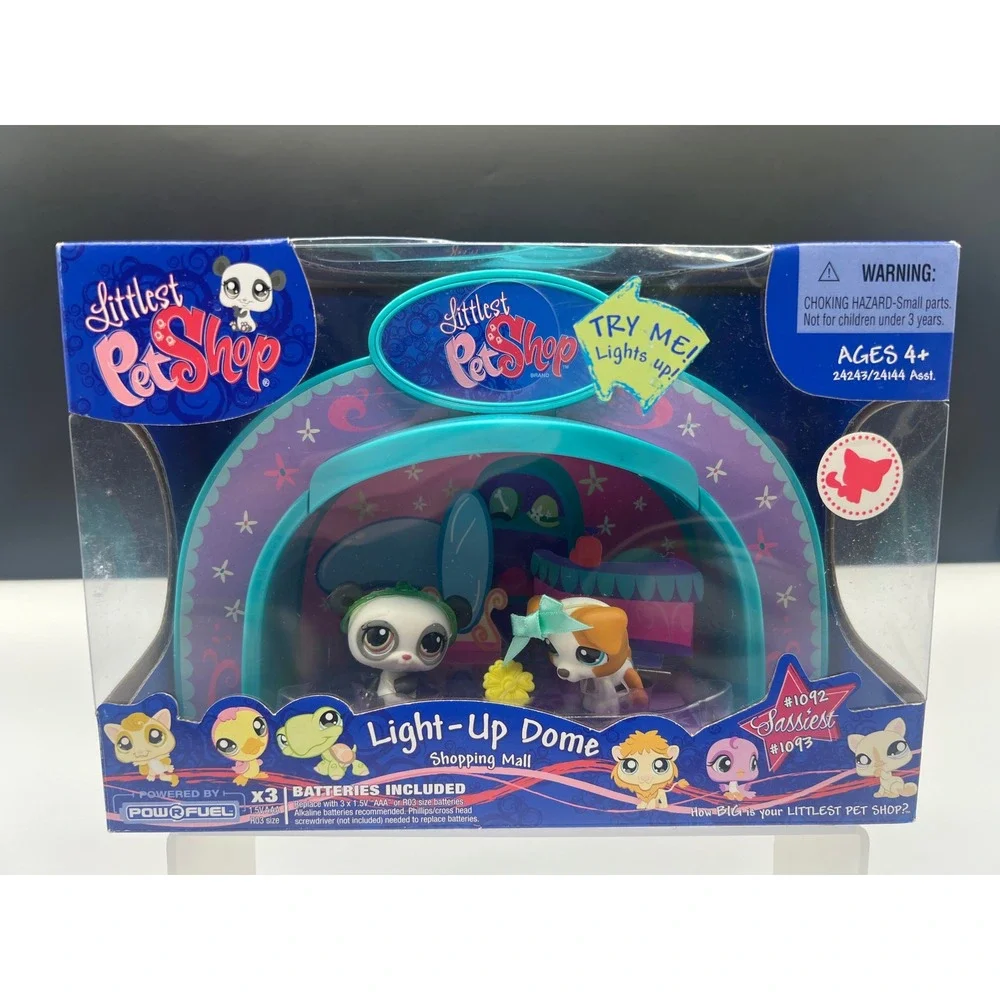 Littlest Pet Shop Hasbro 2008 Light Up Dome Shopping Mall #1092-1093